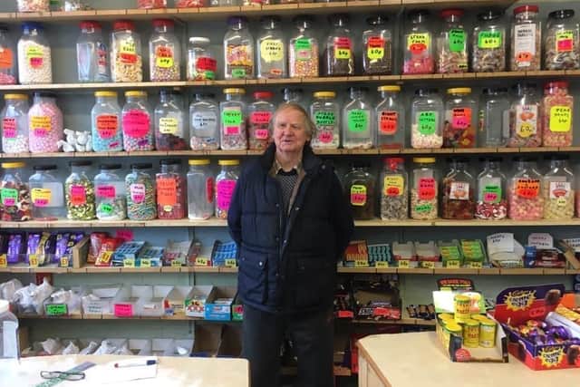Peter Buzzard in his family shop in Springfield Avenue, Banbury