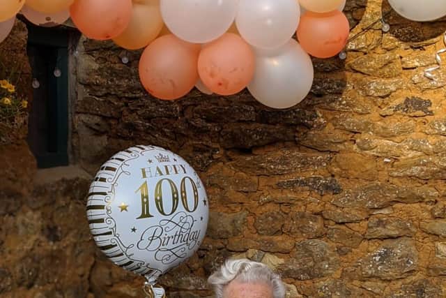 Monica Batchelor celebrated her centenary with her extended family at Middleton Cheney