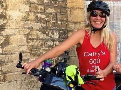 Cathy Hattam is set to start a 600-mile cycle challenge