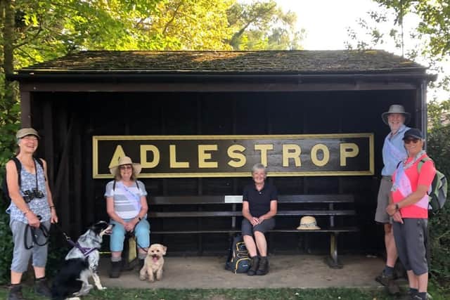 Mary Sutcliffe and her team take a well-earned break at Adlestrop. (photo from Katharine House Hospice)