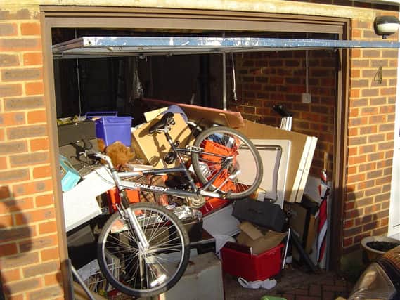 An image of the 'before' or pre-declutter for Clare Baker at her own garage