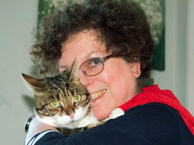 Ann Collins, the chair of Banbury Animal Rescue and Kindness Service (BARKS), and one of her BARKS rescue cats Daisy
