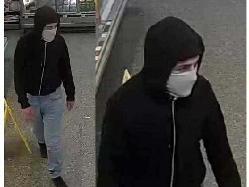 Officers with the Thames Valley Police have released CCTV images of a man they would like to speak to in connection to a robbery in Banbury.