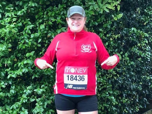 Susanna Jeffery completed the 26.2-mile 2020 virtual Virgin Money London Marathon around the parks of Banbury