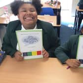 Pupils at Harriers and Dashwood are benefitting from a system of measures, designed to boost their happiness, which have been endorsed by the Duchess of Cambridge.Dashwood pupils: La-Keysha Smith and Liya Mahmood both 10-years-old. (photo from Aspirations Academies Trust)