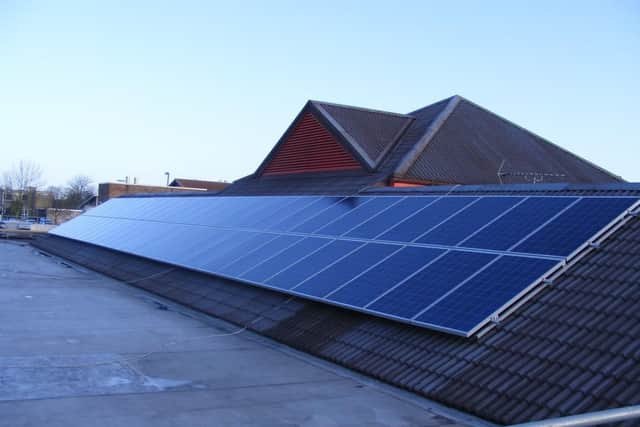 Solar panels used on a building in the Cherwell district