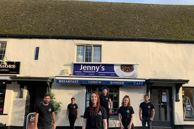 The Jenny's Cafe team outside the Brackley eatery