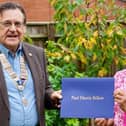 David Richardson, the president of the Rotary Club of Banbury, presents rotarian Cllr Surinder Dhesi with the Paul Harris award on Friday October 23.