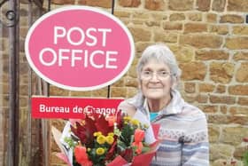 Barbara Alt has retired after 30 years in the vital community role in the village of Barford St Michael in North Oxfordshire. (photo from the Post Office)