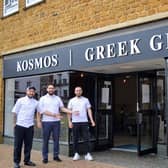 Two brothers, Gionis Profka and Mario Profka, and their friend, George Bournelis, who is the chef opened the Greek street food venue - Kosmos Greek Grill in the Banbury town centre (photo from Kosmos Greek Grill)