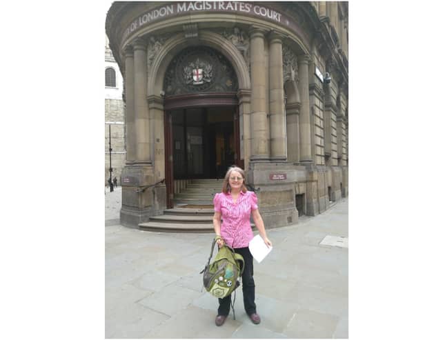 Banbury Extinction Rebellion member, Maria Huff, 57, who lives in Banbury, pleaded guilty at London City Magistrates court. She read a prepared statement explaining why she had decided to break the law for the first time in her life.