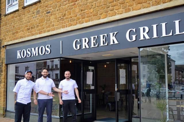 Kosmos Greek Grill, a Greek street food, venue in the town centre  is open for takeaway and or delivery in the Banbury