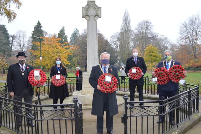Banbury marked Remembrance Sunday this year with a brief but moving service in People’s Park after coronavirus restrictions forced traditional commemorations to be scaled down.