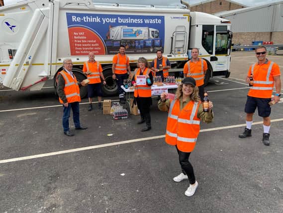 The Banbury Circle of Kindness Project recently delivered gift packs to key workers who are refuse collectors with Cherwell District Council based in Thorpe Way, Banbury (photo from the Banbury Circle of Kindness Project)