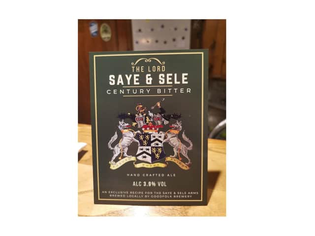 A Banbury pub has launched a commemorative bespoke brewed bitter in honour of the current Lord Saye and Sele in the year of his 100th birthday.