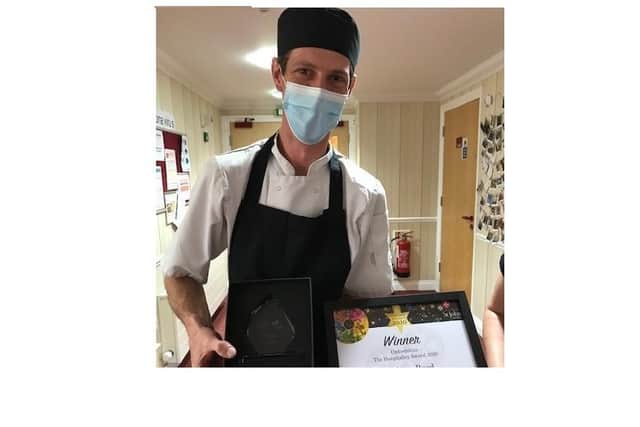 Chef, Graham Reed, winner of the Hospitality Award, works at Larkrise Care Centre in Banbury