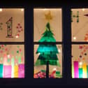 One of the windows in the 2019 Hooky Live Advent Calendar display