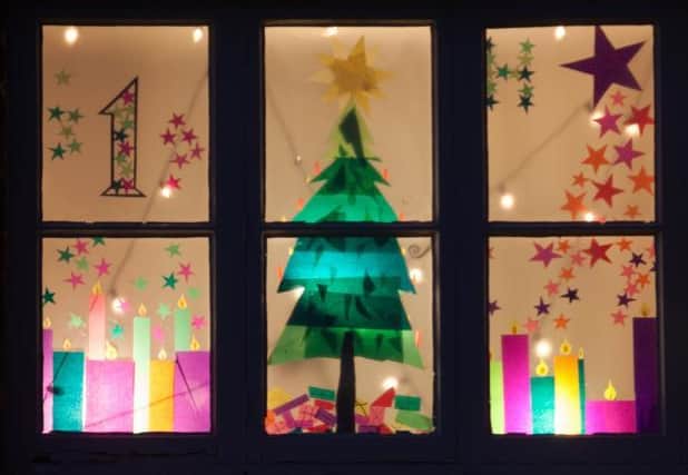One of the windows in the 2019 Hooky Live Advent Calendar display