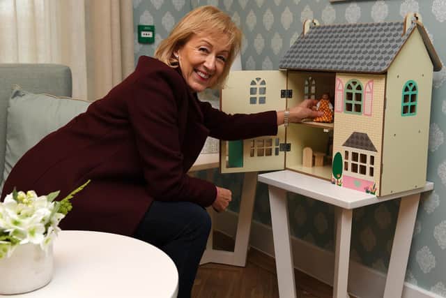 MP Andrea Leadsom at the Brackley care home