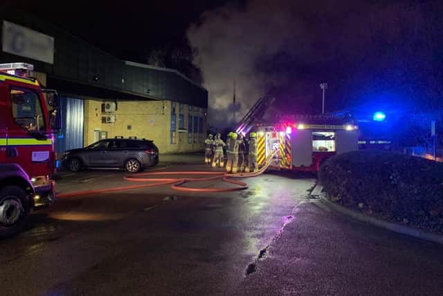 Firefighters tackle a fire in Banbury on Thursday night, December 3 (photo from Oxfordshire Fire and Rescue Facebook page)