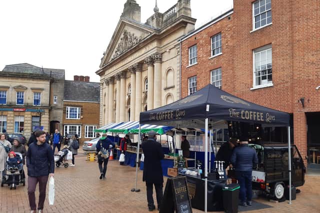 The market place in Banbury town centre