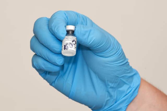 The Covid-19 vaccine which is being given to patients at the Churchill Hospital, Oxford
