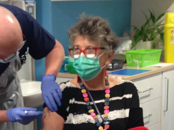 Celebrity chef Prue Leith, 80, receives her Covid-19 vaccine