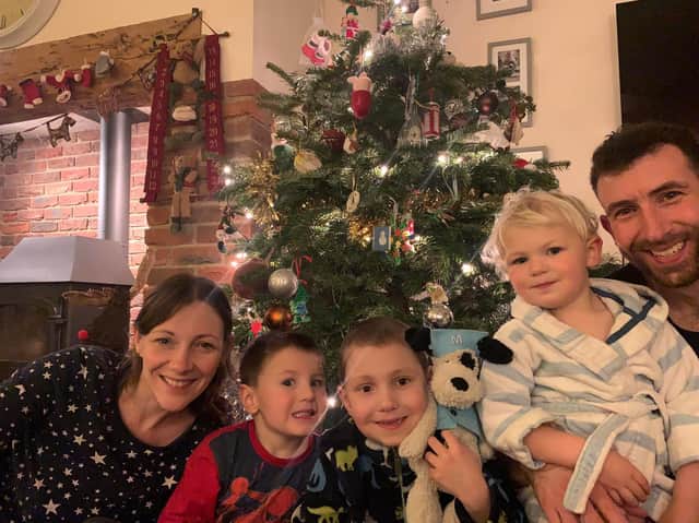The Croft family - left to right - Nicole, Albert, Freddie, Stanley and William - are looking forward to a different Christmas this year