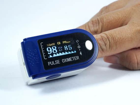 A pulse-oxymeter of the kind used for coronavirus patients in their homes to detect oxygen levels