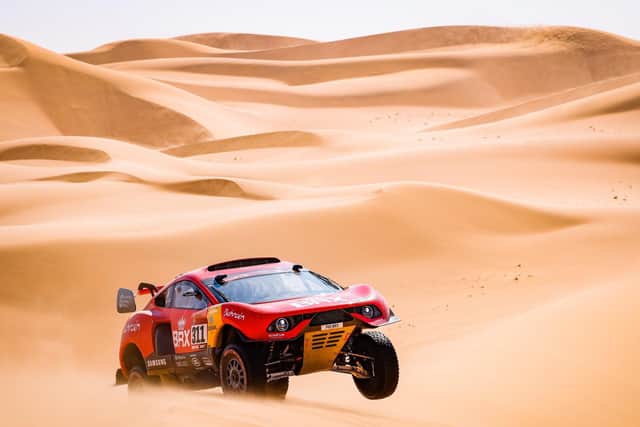 Stunning views of the Prodrive Hunter in the Saudi Arabian desert