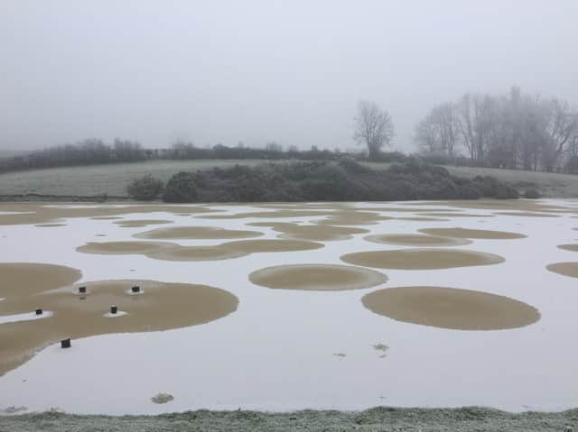 The lake in Brailes with its mysterious, melted circles to which which a Banburyshire man has the answer