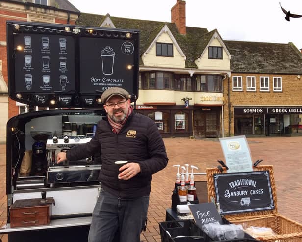 Chris Chandler, and his brother-in-law, Kenny Gillett, launched the The Coffee Guys, a mobile coffee van, around five or six months ago in the town centre of Banbury