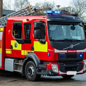 Three fire crews respond to two-vehicle collision which left a woman seriously injured near Chipping Norton. (photo from Oxfordshire County Council)