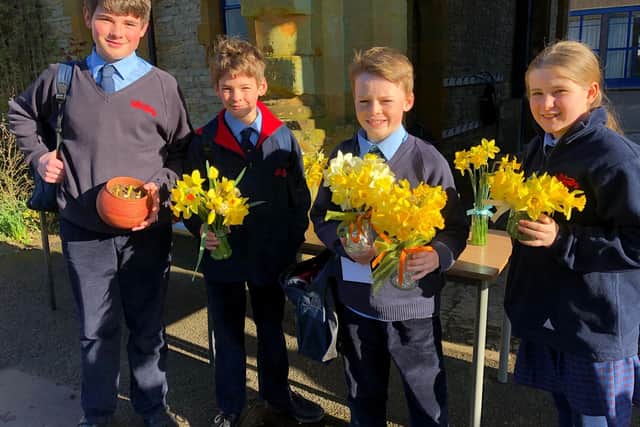 The school launched the ‘Flowers for Friends’ initiative where families gathered flowers from their gardens, brought them to school where they were donated to local care homes and doctors’ surgeries. (photo from Winchester House School)