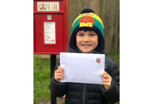 Winchester House school launched a 'pen pal' scheme with more than 35 children writing regularly to people at local area care homes during the lockdowns. (photo from Winchester House School)