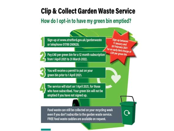 Stratford District Council has received more than 11,000 subscriptions for its garden waste subscription service in its first two weeks.