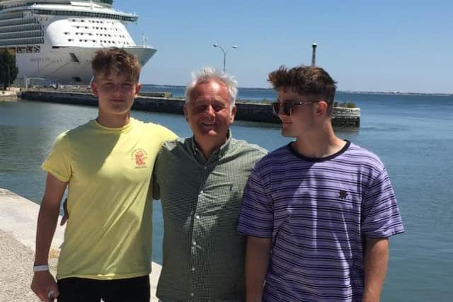 Bernard Winkler with sons Gianno and Nico