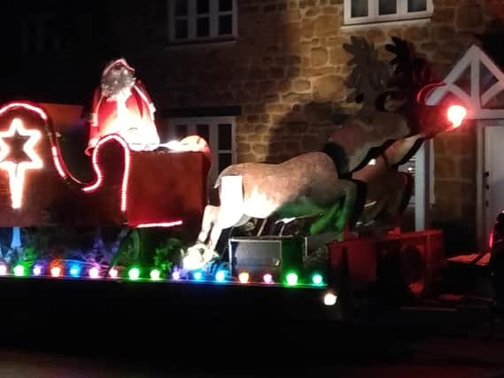 Chacombe's Christmas float which raised a total of £2,000 for the Banbury Foodbank