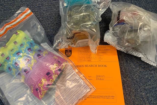 Items seized during the service of warrant by the TVP Banbury Neighbourhood Team today, Friday February 12 (photo from the TVP Cherwell Facebook page)