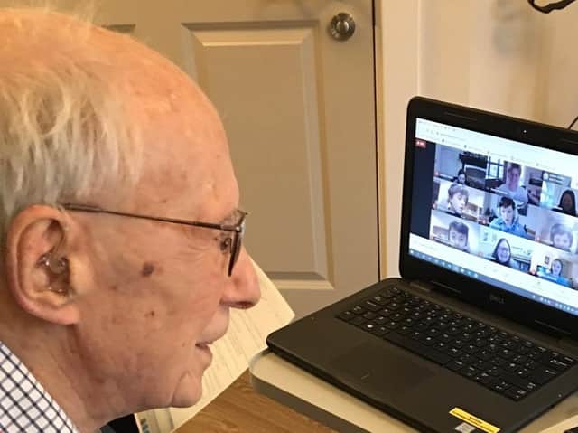 Students at Winchester House School, in Brackley, were fascinated to hear a first-hand account of the Second World War from 101-year-old veteran Clifford Bilney.