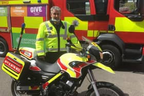 Andy Ford of Oxfordshire Fire and Rescue Service motorcycle safety campaign