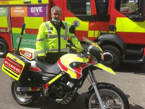 Andy Ford of Oxfordshire Fire and Rescue Service motorcycle safety campaign