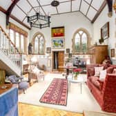 This Mill Lane Chapel conversion, which boasts 32-foot high ceiling in its gallery of a living room is now on the market in Lower Heyford