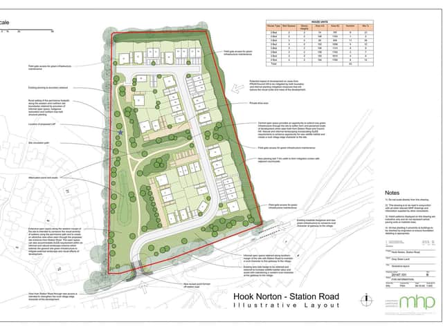 Illustration of the proposed development which would bring 43 new homes to the village of Hook Norton (Image from planning application submitted to Cherwell District Council)