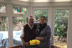 Martin and Lesley Kipling inside their conservatory. Photo supplied