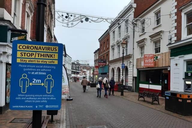 A look at the High Street in Banbury during the lockdown earlier this year in January 2021