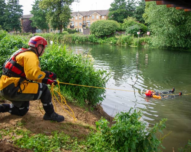 People are being urged to stay safe around open water as families and young people start to head outside more. (Image from Northamptonshire Fire & Rescue Service)