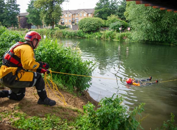 People are being urged to stay safe around open water as families and young people start to head outside more. (Image from Northamptonshire Fire & Rescue Service)