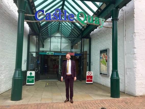 Shopping Centre Director Oliver Wren pictured at an entrance to Castle Quay