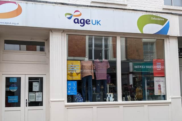 Age UK's charity shop will be open from Monday in Parsons Street, Banbury